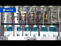 Línea de llenado y taponado de agua cosmética, taponadora de tornillo de cubierta interior y exterior de cubierta de bomba