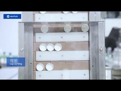 Máquina llenadora y taponadora de enjuague bucal, máquina taponadora de tapas redondas