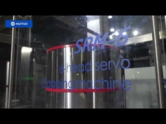 Máquina taponadora rotativa servo rotatoria de 6 cabezales automática de miel y jarabe de botella de tarro de vidrio Huituo 60bpm