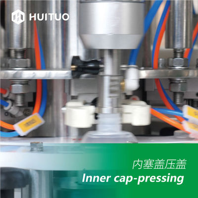 Muestra plástica Vial Capping Machine For Cosmetics de la botella del vidrio rotatorio automático pequeña