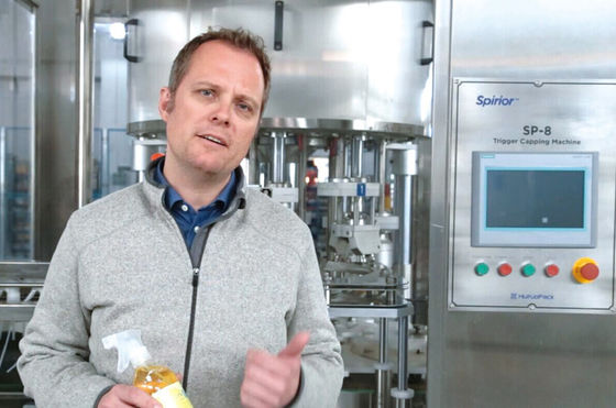 Equipo que capsula de la botella multi de las cabezas con el clasificador