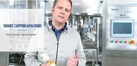 Relleno automático lleno de HUITUO que capsula y máquina de etiquetado para la salsa de tomate