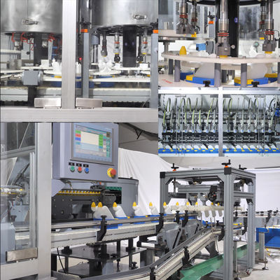 Retrete que limpia la cadena de producción de relleno líquida 4KW 5000bph