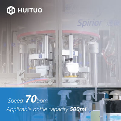 Máquina que capsula rotatoria del ANIMAL DOMÉSTICO de botellas del limpiador automático del cristal para el disparador del espray