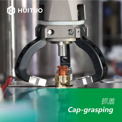 Máquina que capsula del servo automático rotatorio versátil de Huituo para la bomba de la loción, el disco-top y el casquillo de Yorker