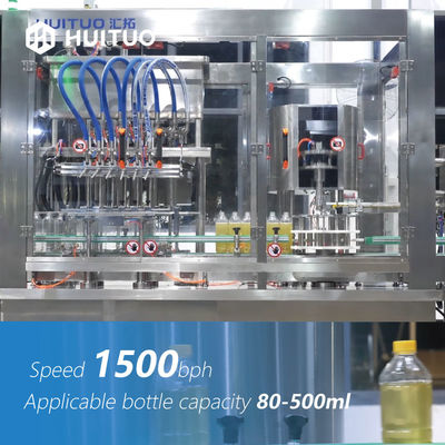 Acuerdo 2 multifuncionales de Huituo en 1 máquina que capsula de relleno 1500bph del aceite de mesa
