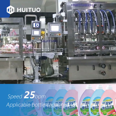 Máquina que capsula de relleno 2L 3L 4L 5L del detergente para ropa líquido plástico de la botella