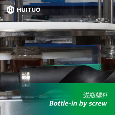 Contenedor de tarro de vidrio para miel y jarabe servo giratorio máquina tapadora giratoria