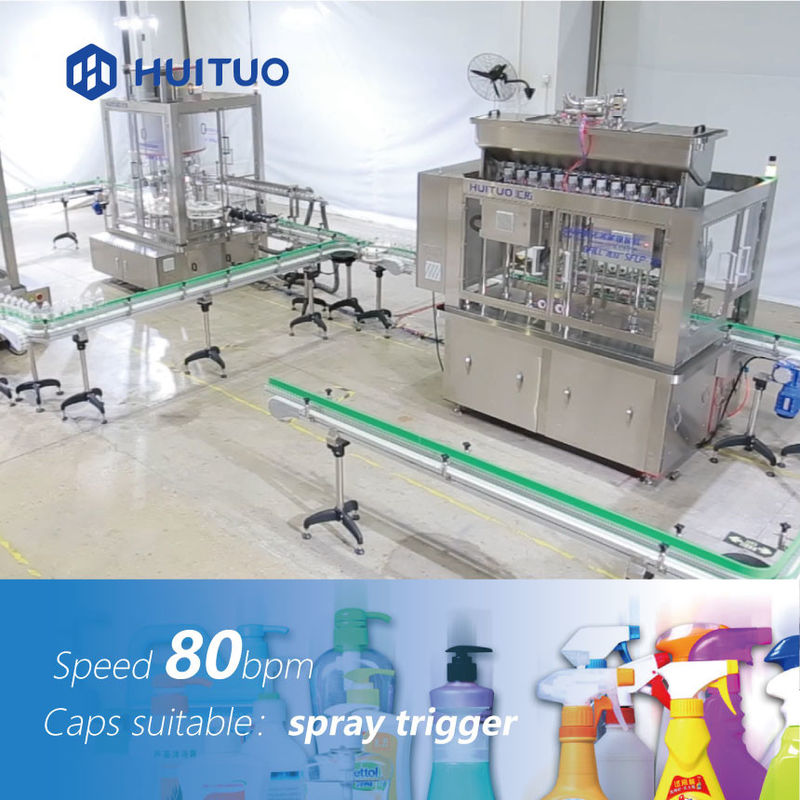 Máquina que capsula del disparador del embotellado automático del espray para los productos de los cuidados en casa